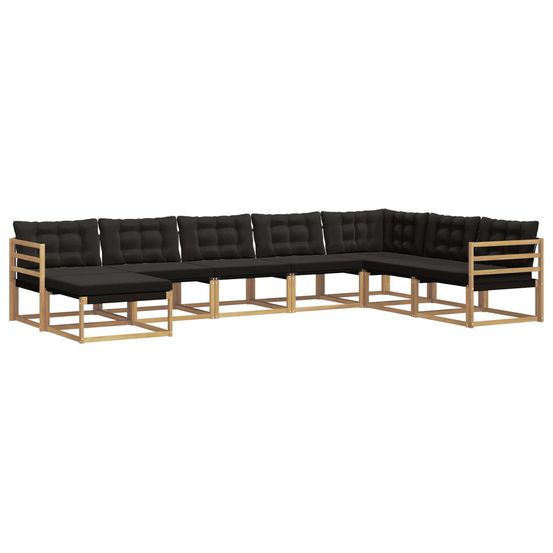 Ensemble de canapés d'extérieur 8 pc blanc et noir