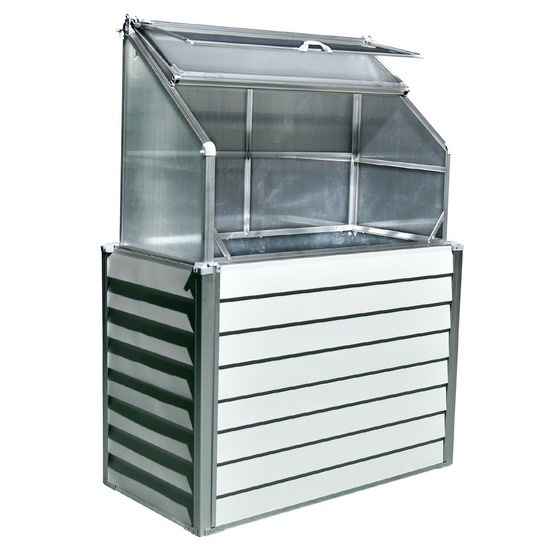 Mini serre de jardin adossable 62x120cm BLANC