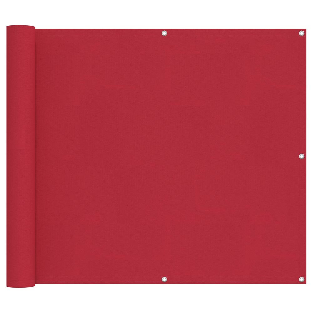 Écran de balcon rectangulaire 100 x 700 cm tissu oxford rouge