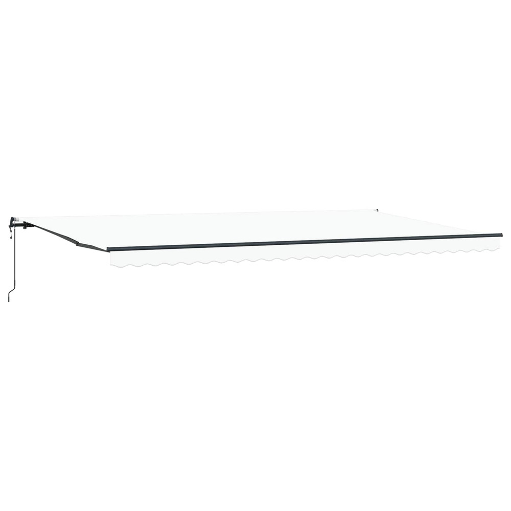 Auvent rétractable blanc 600 × 350 cm tissu et aluminium