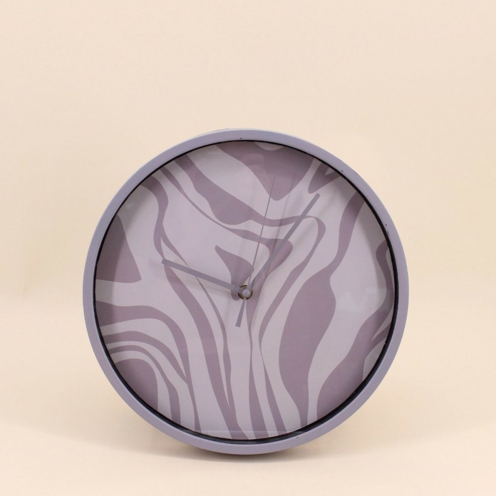 Horloge ronde zébrée marron et beige 30cm