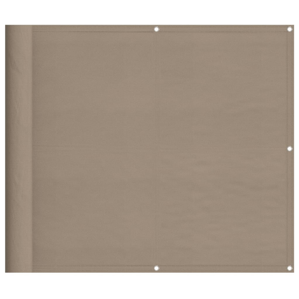 Écran de balcon taupe 90x1000 cm 100% polyester oxford