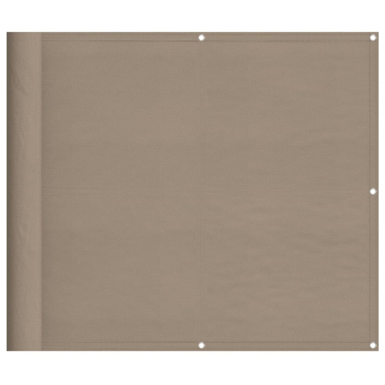 Écran de balcon taupe 90x1000 cm 100% polyester oxford