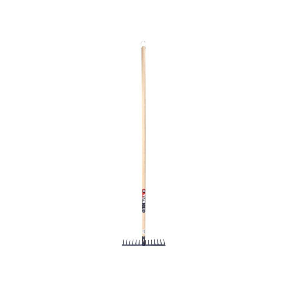 Râteau soudé de 14 dents droites manche bois 150 cm