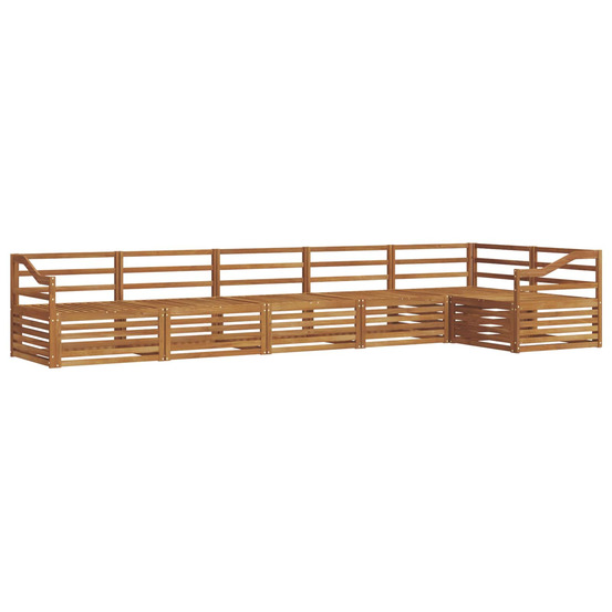 Ensemble de canapés d'extérieur 6 pcs naturel