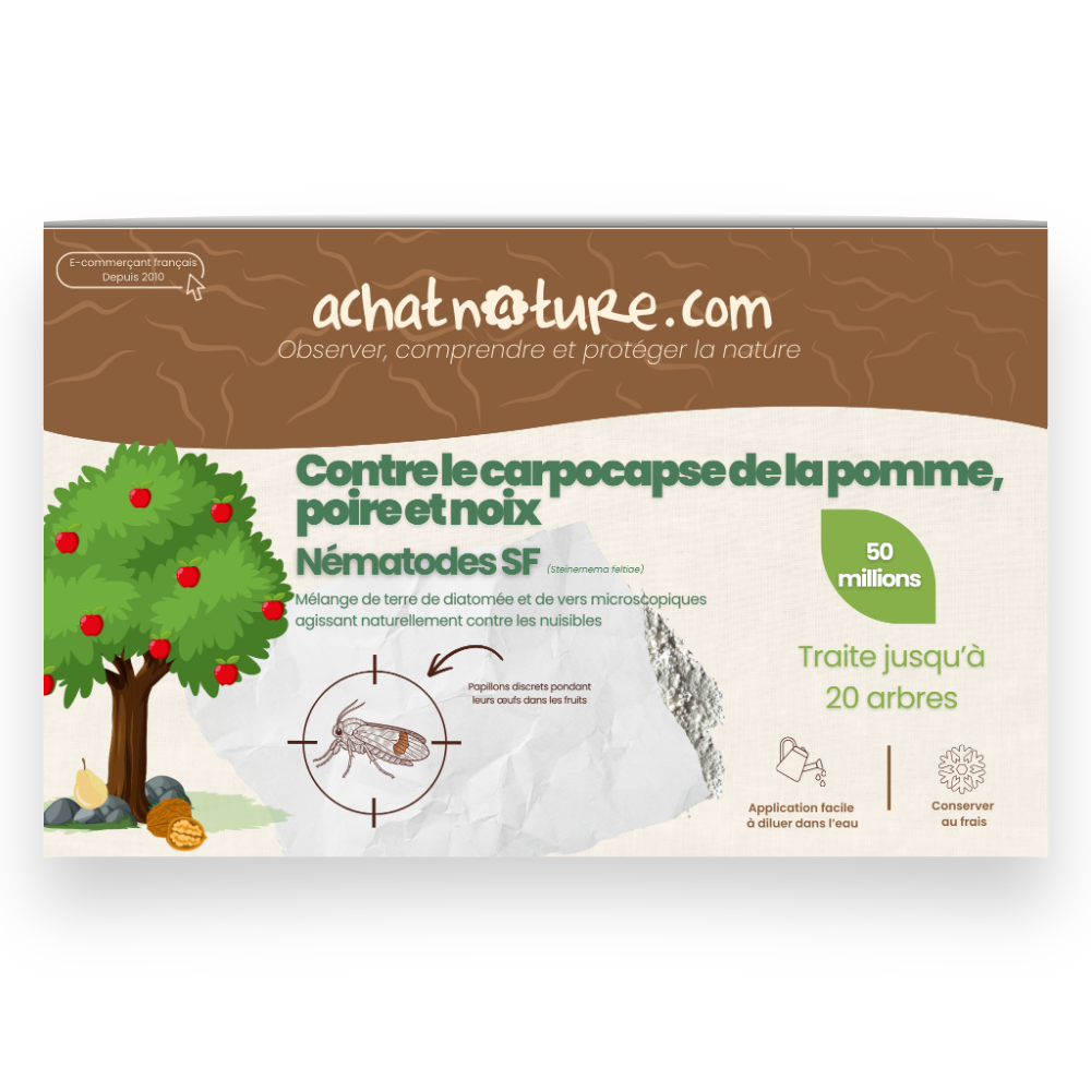 Nématodes sf contre carpocapses de la pomme, poire et noix - 50m - 20 arbres
