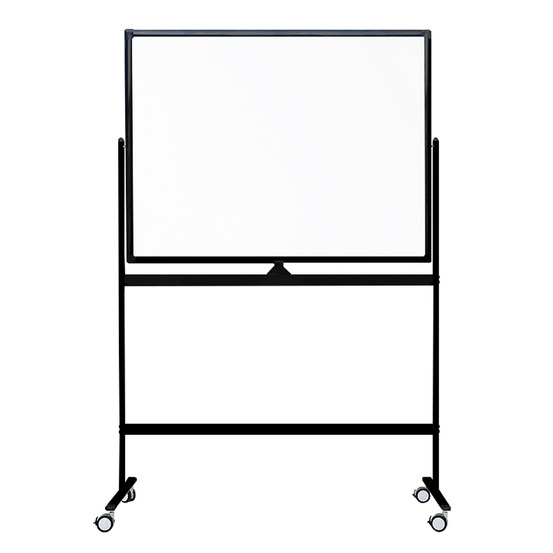 Tableau blanc mobile 100 x 150 cm - double face - noir