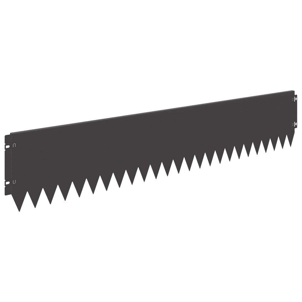 Bordure de pelouse avec bord supérieur recourbé 10 pc