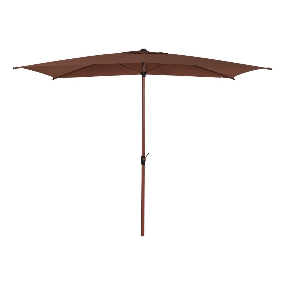 Parasol droit rectangulaire inclinable loompa 3x2m acajou