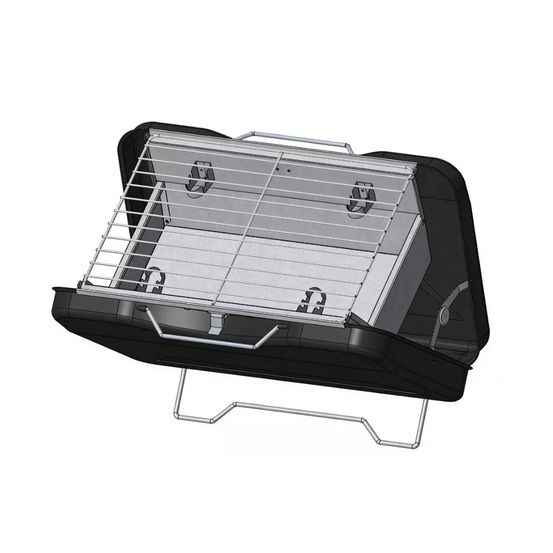 Barbecue à charbon ou électrique 35 x 25cm noir - 3048
