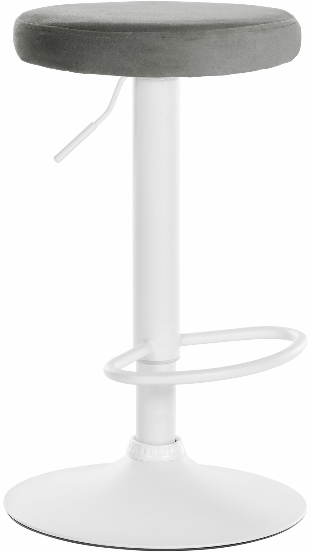 Tabouret de bar ponte velours blanc