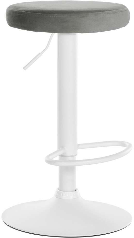 Tabouret de bar ponte velours blanc