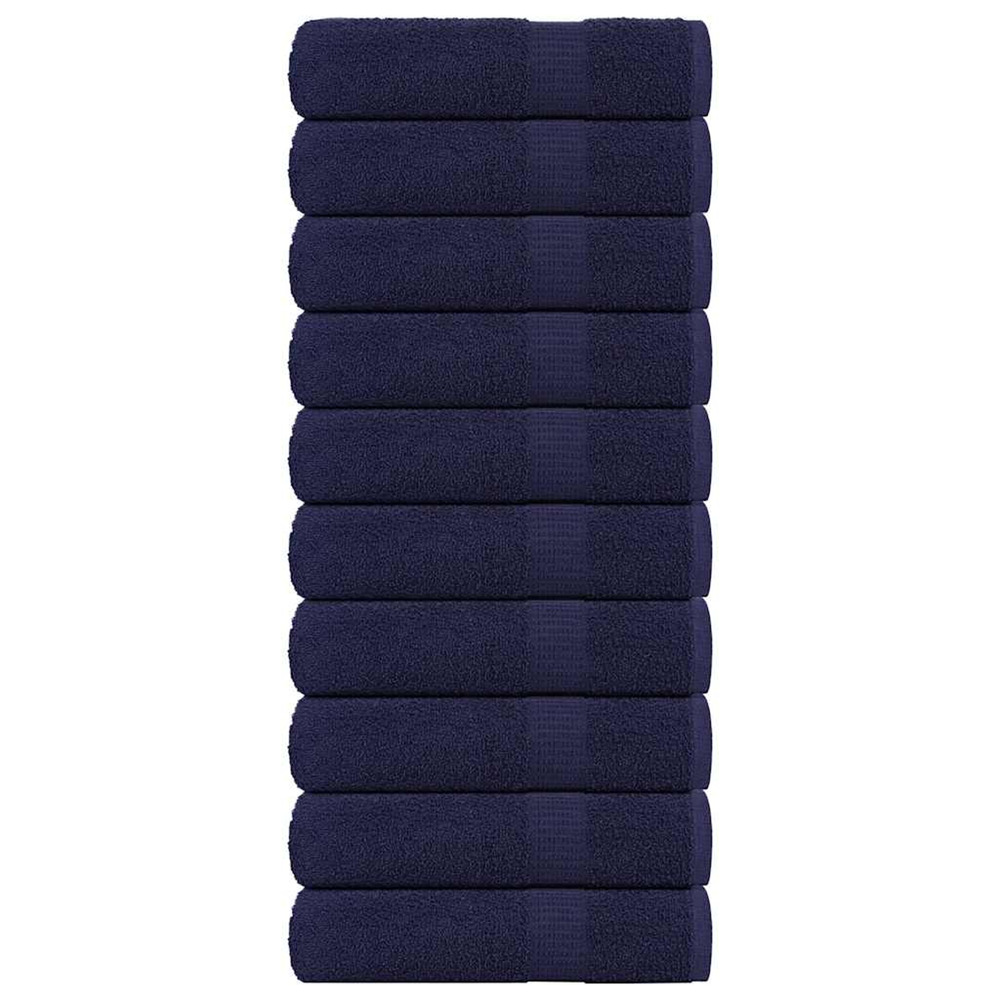 Serviettes de douche frogn 10 pcs bleu marine 70x140 cm 360 g/m²