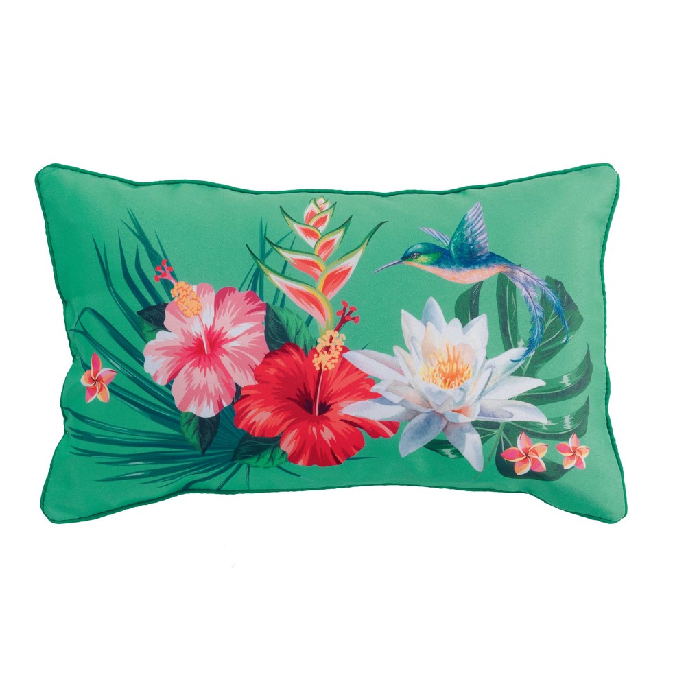 Coussin passepoil collection jardin exotique