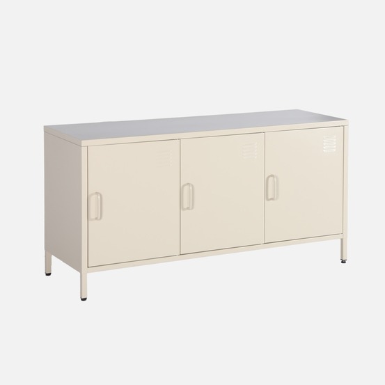 Meuble tv industriel métal 3 portes 120cm - alabama