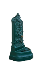Fontaine neptune vert 6009 avec bec verseur bronze  h.160