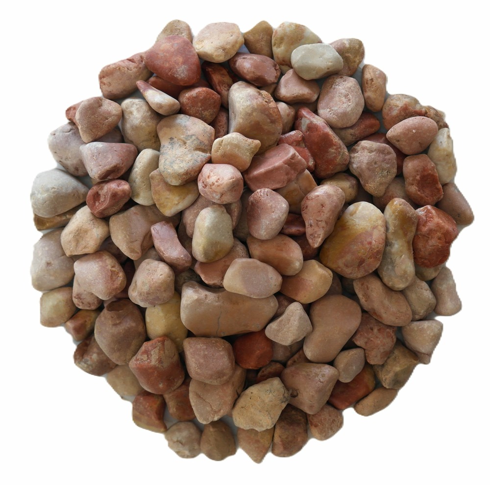 Lot de 4 sacs de 25 KG de galet roulé rose provence 10/20