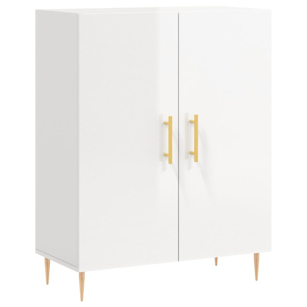 Buffet bahut commode armoire meuble de rangement organisateur cuisine salle de séjour salon brillant 69,5 x 34 x 90 cm bois d