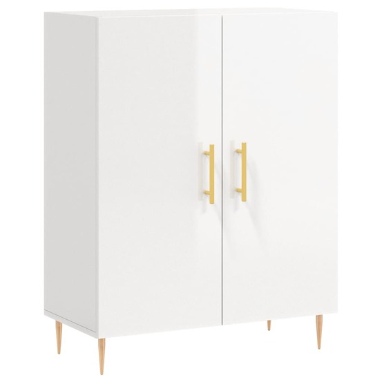 Buffet bahut commode armoire meuble de rangement organisateur cuisine salle de séjour salon brillant 69,5 x 34 x 90 cm bois d
