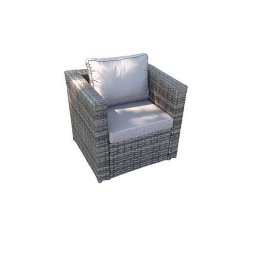 Chaise de patio en rotin rembourré mobilier de jardin d’extérieur