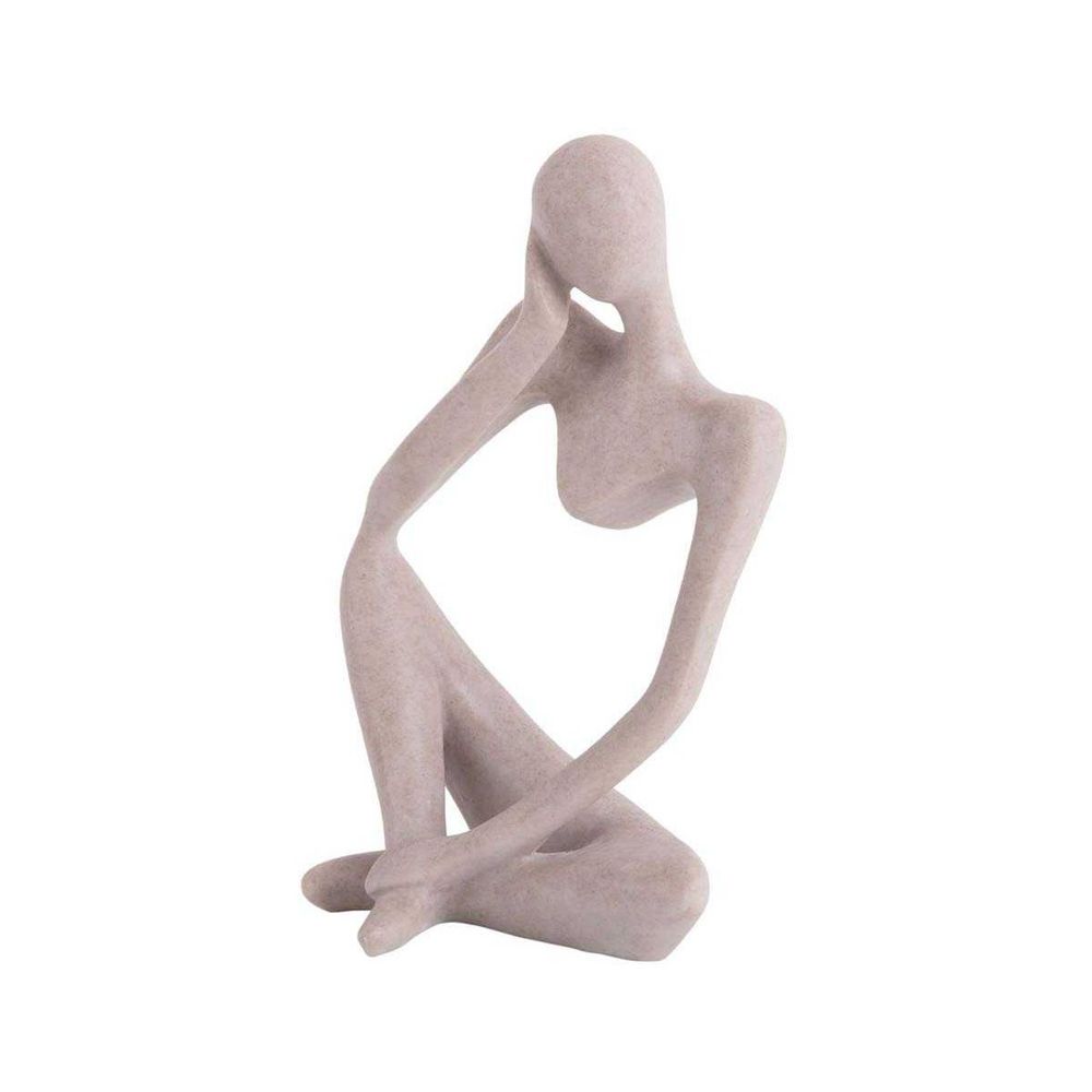 Statuette silhouette en polyrésine imagine gris clair