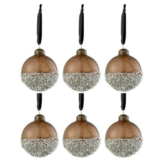 Lot de 6 boules de noël