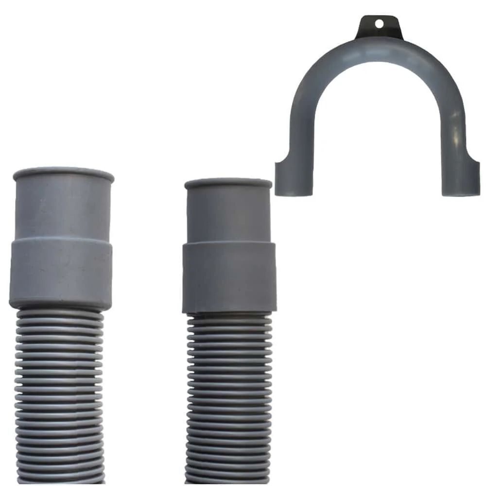 Tuyau d'évacuation 3/4 pouce, 2,5m avec étrier - lave-linge et lave-vaisselle