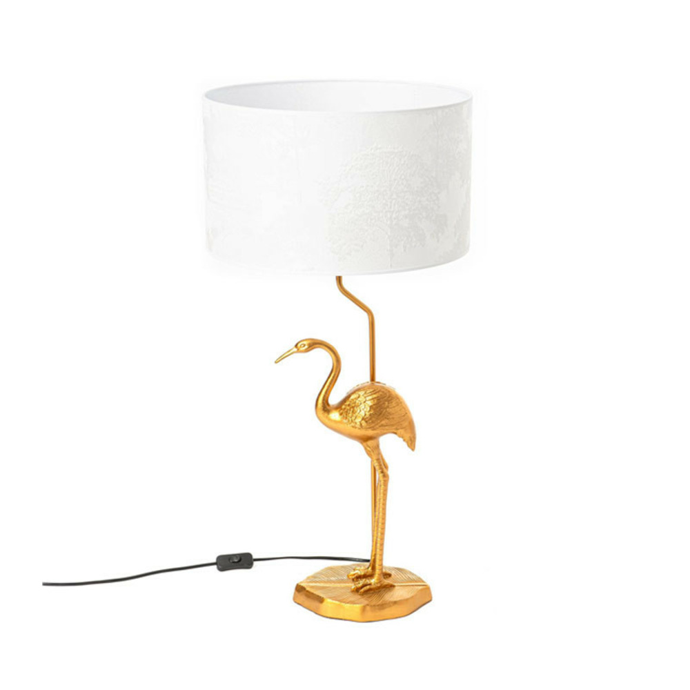Lampe héron doré 88x40x40cm