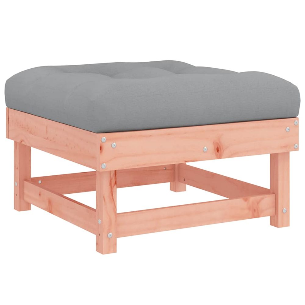 Repose-pied de jardin avec coussin bois massif douglas