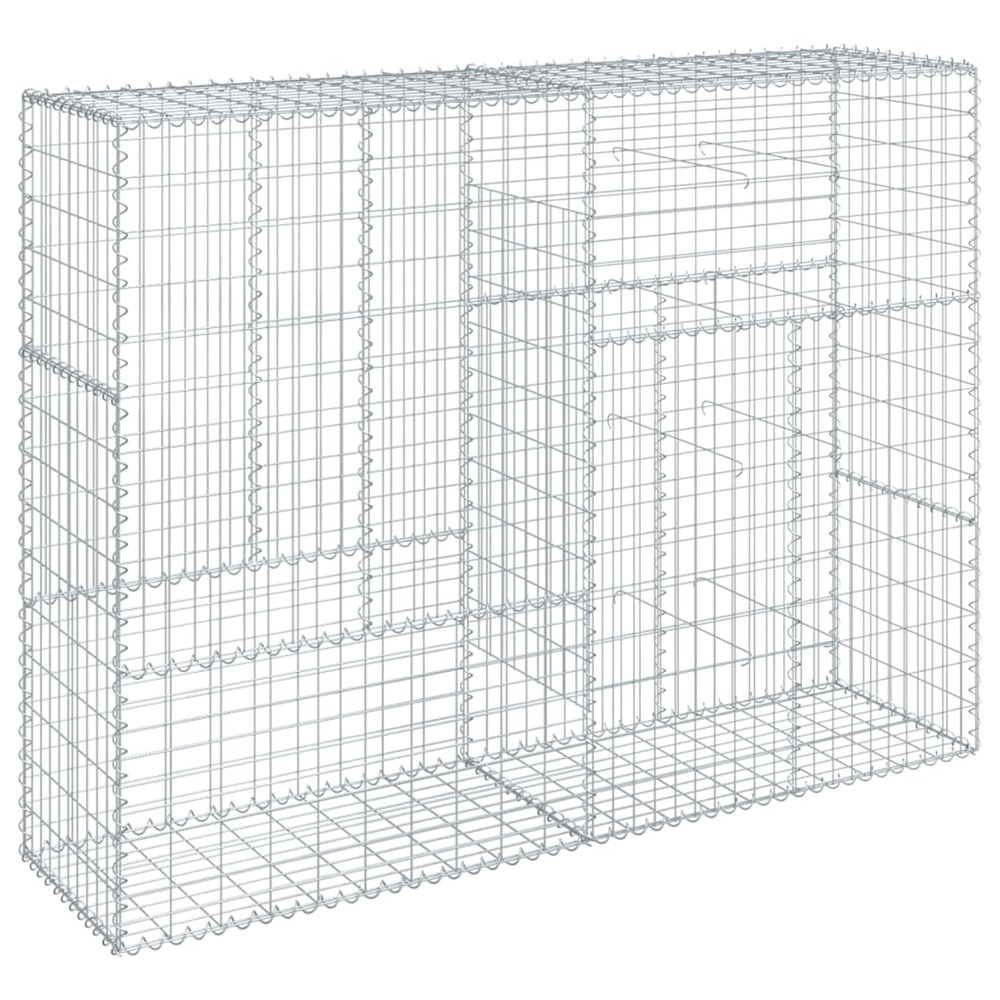 Panier gabion avec couvercle 200x50x150 cm fer galvanisé