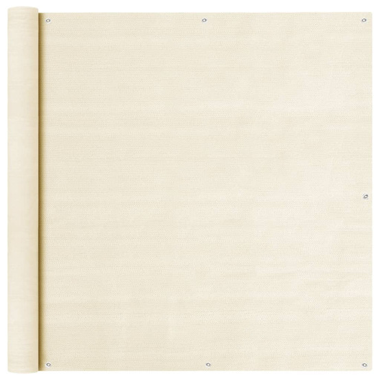 Écran de balcon crème 120x300 cm pehd