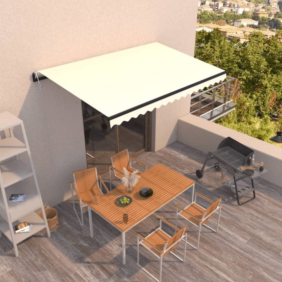 Auvent rétractable automatique 450x300 cm crème