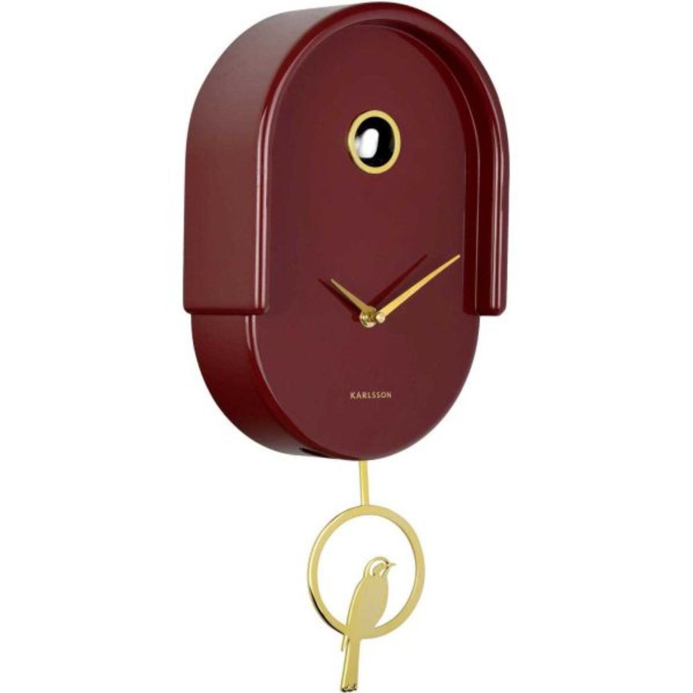 Horloge murale en abs tweet rouge