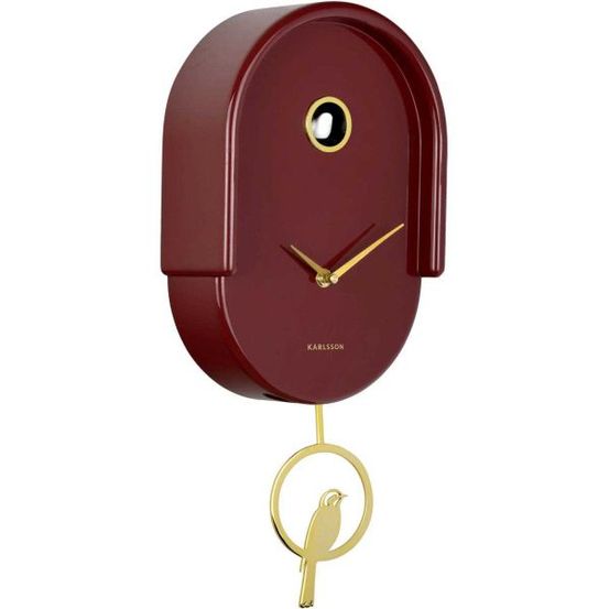 Horloge murale en abs tweet rouge