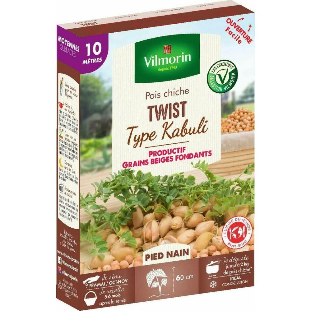 Boite de graines de pois chiche twist 10 mètres