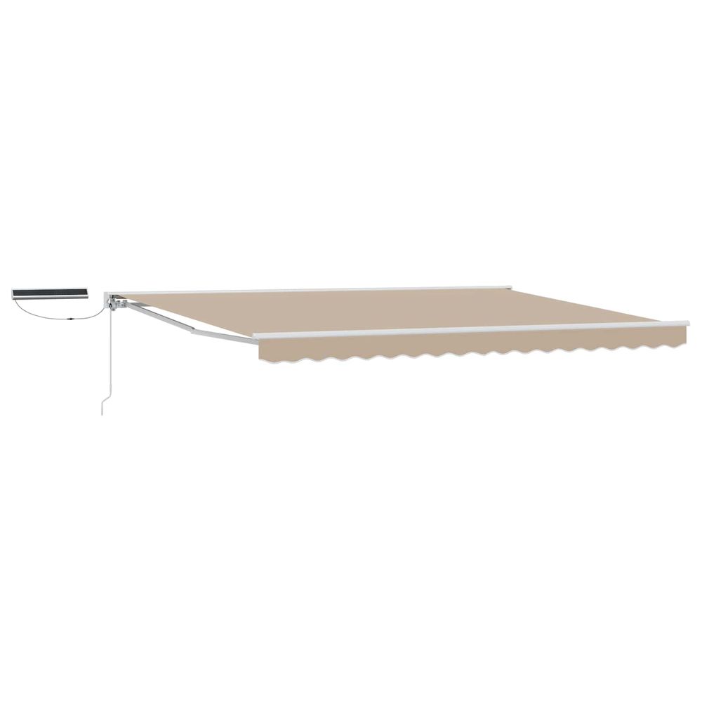 Auvent rétractable électrique beige et blanc 4 × 3 m