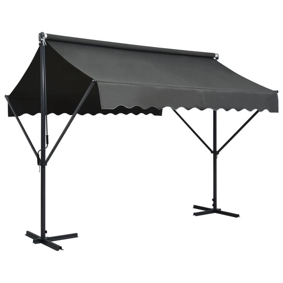 Auvent sur pied 300 x 300 cm anthracite