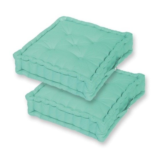 Coussin de sol lot de 2 (60 x h15 cm) vert
