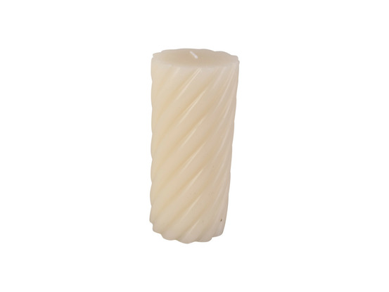 Bougie tourbillon pillar swirl - ivoire - ø 7 x 15 cm