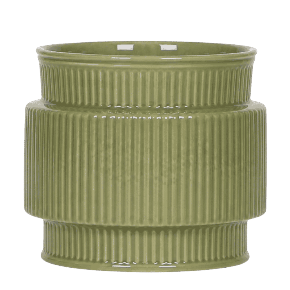 Cache-pot allure vert - ø12 cm x h12,5 cm