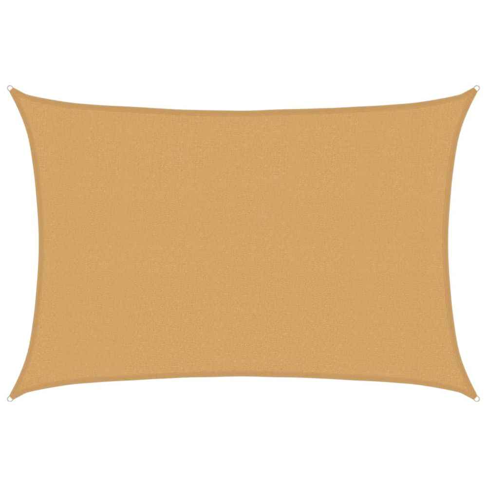 Voile d'ombrage 160 g/m² rectangulaire sable 3x4,5 m pehd
