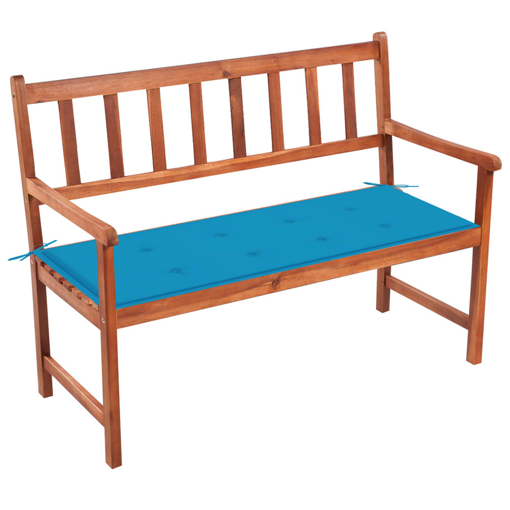Banc de jardin avec coussin 120 cm bois d'acacia massif