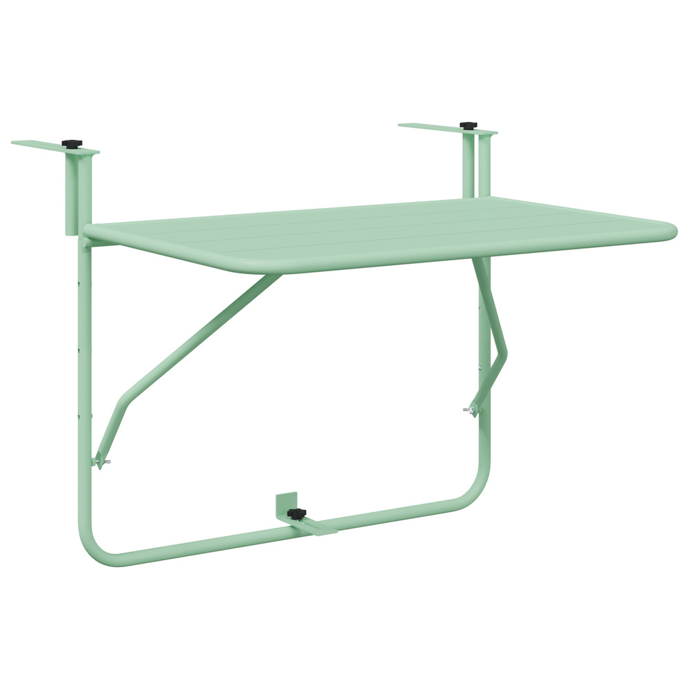 Table suspendue d'extérieur - vert menthe, 60 x 39 x 50 cm, acier