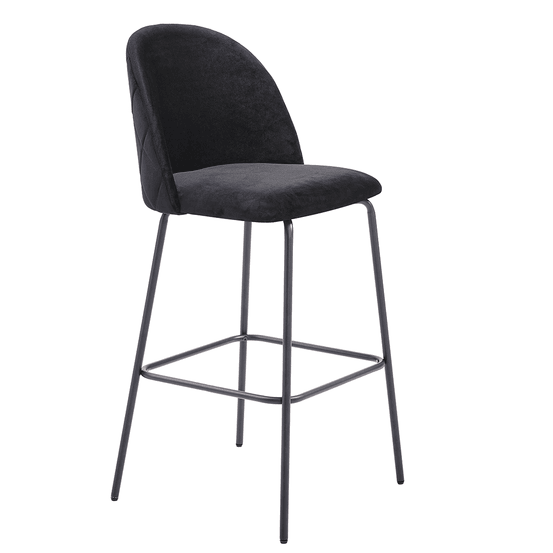 Tabouret de bar vidin - noir - pieds noirs