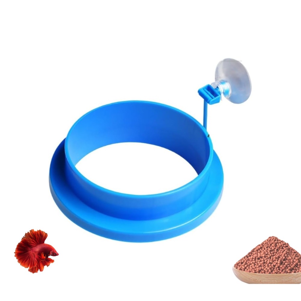 Anneau nourrisseur flottant anti-dispersion pour aquarium