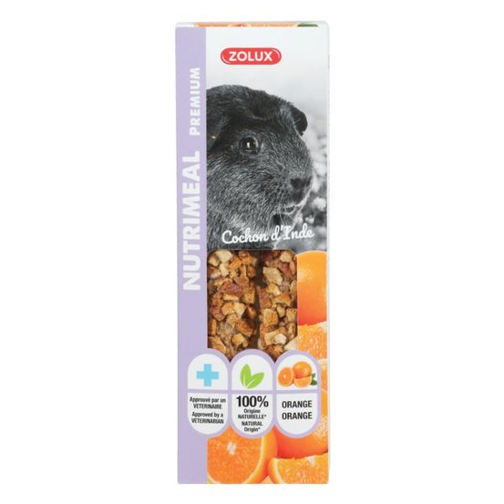 Friandises 2 sticks premium orange pour cochon d'inde, pour rongeur