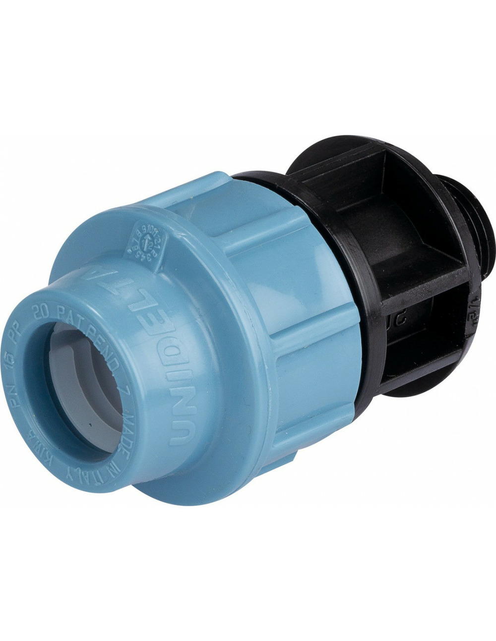 Raccord pour tuyau polyéthylène droit mâle 20mm - 20x27