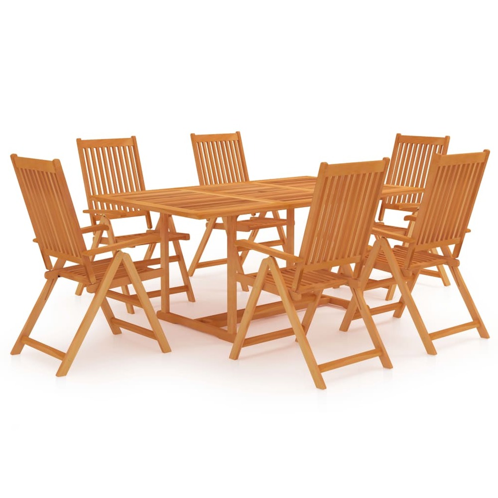Ensemble à manger de jardin 7 pcs bois de teck massif