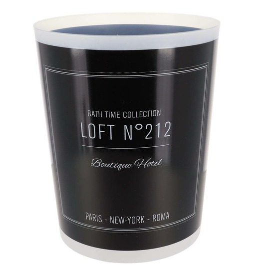 Poubelle pp imprimee 5l - neo retro noir