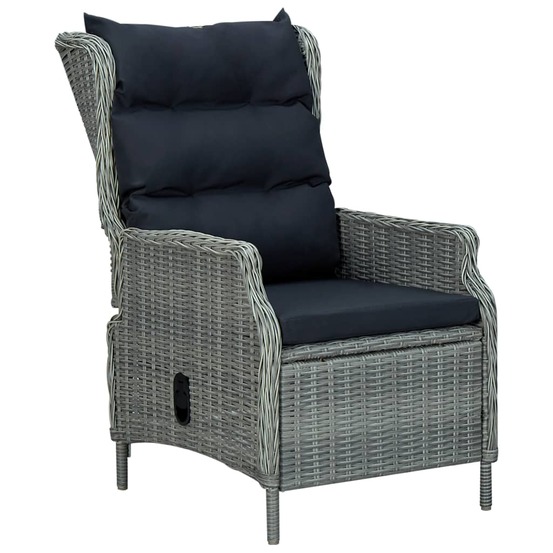 Ensemble à manger de jardin 7 pcs gris clair